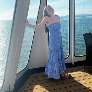 blue forever 21 maxi dress